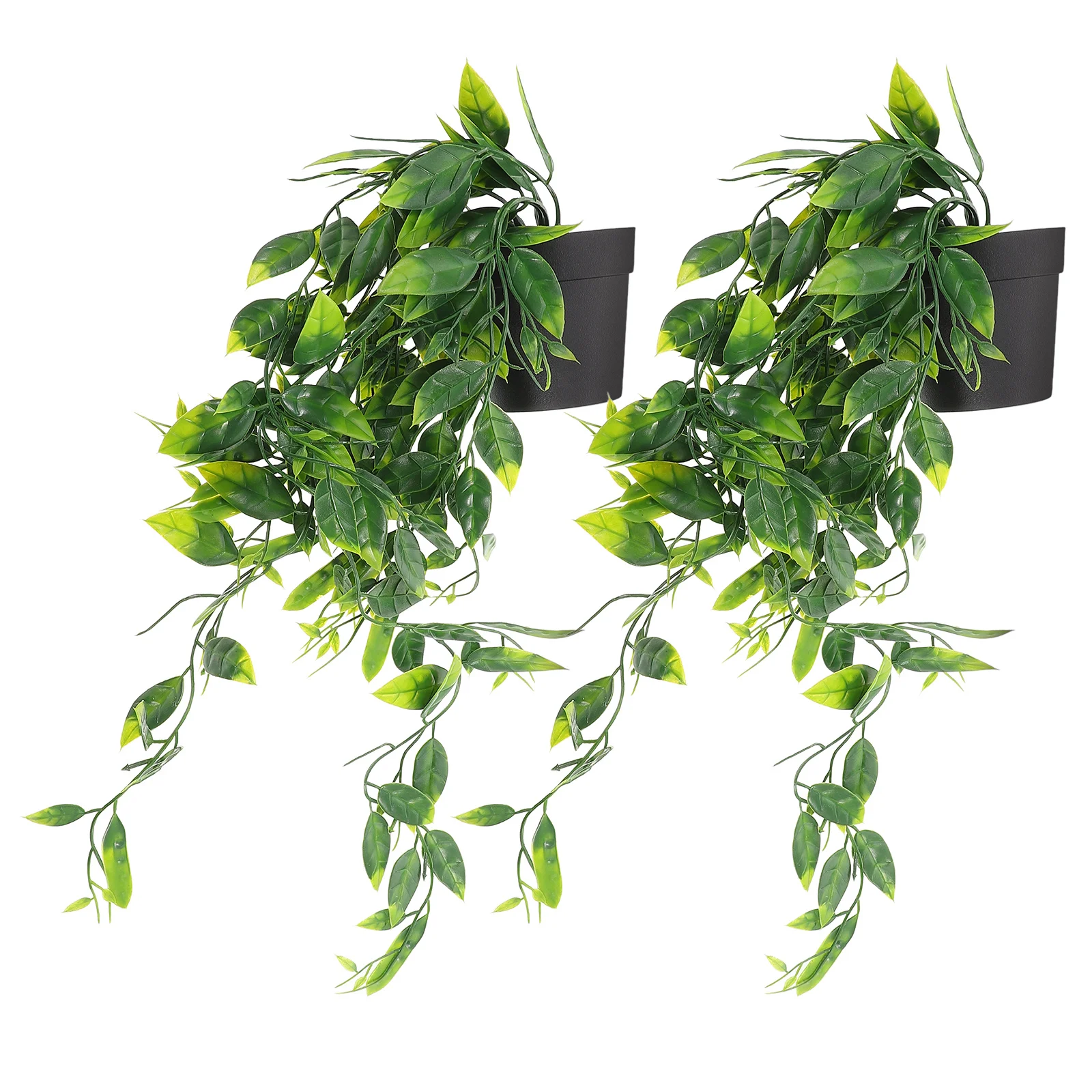 

2Pcs Lifelike Artificial Hanging Plants Indoor Outdoor Decor Realistic Faux Potted No Maintenance Easy Hang Simulated Plants