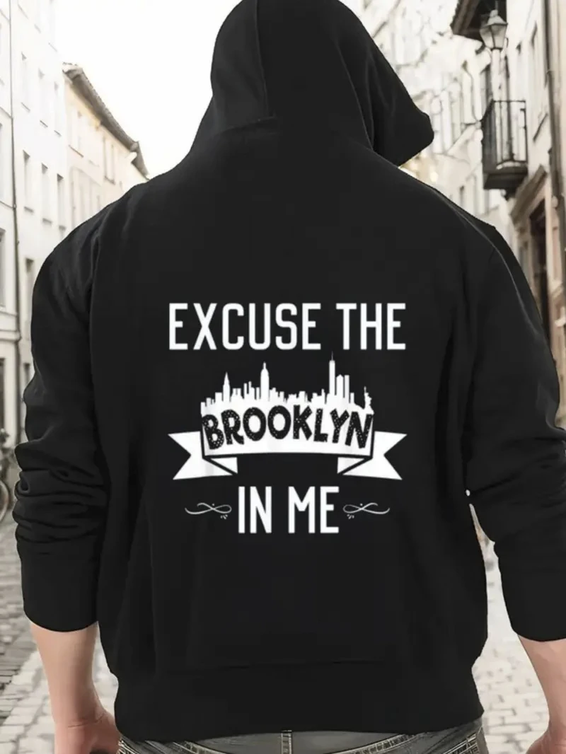 

2025 Autumn and Winter Men's Brooklyn Inspired Hoodie _ Brooklyn in _ Print High-end Luxury Is for Both Men and Women Top Y2k