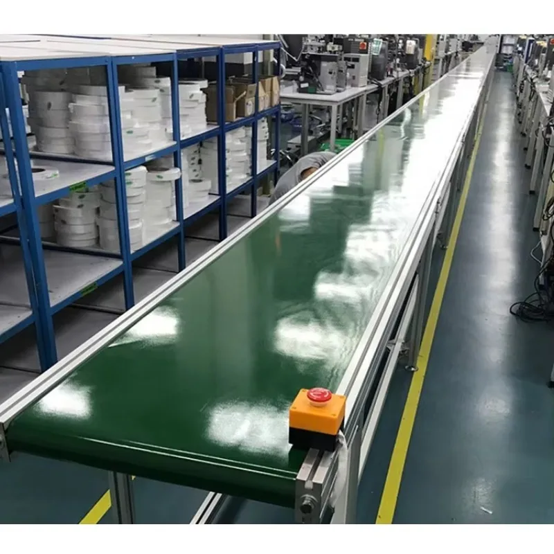 رائجة البيع شقة صغيرة بولي كلوريد الفينيل حزام ناقل المعدات الكرة نقل السيارات الجمعية ناقل الطعام