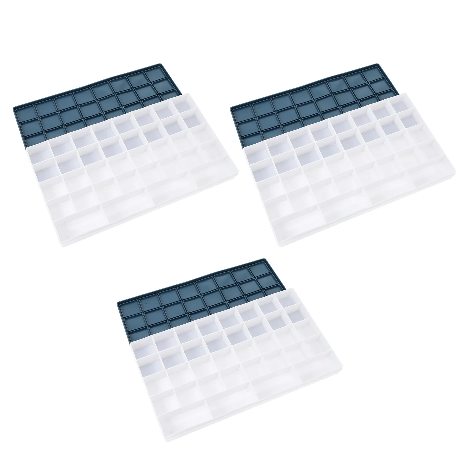

3Pcs Plastic Watercolor Large-Capacity Pigment Box Durable Splicing Gouache Case Paint Container for Artists Pigment Holder