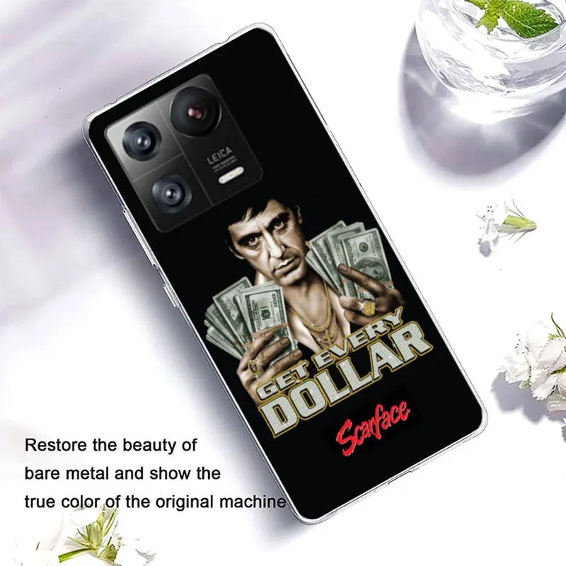 Scarface 1983 Film Al Pacino Movie Clear Luxury For Xiaomi Mi 13 12 12T Pro 11 Ultra 11T 11i 10 10T 9 9T 8 Lite 6X 5X A3 CC9E A2