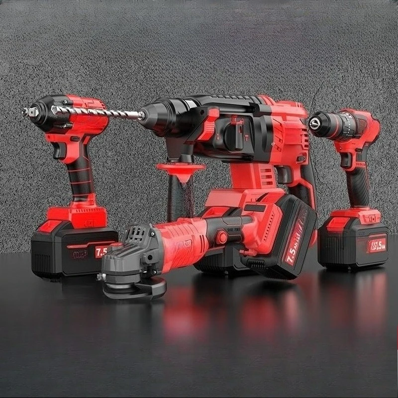 

Brushless electric hammer angle grinder electric wrench electric drill lithium battery set tool rechargeable