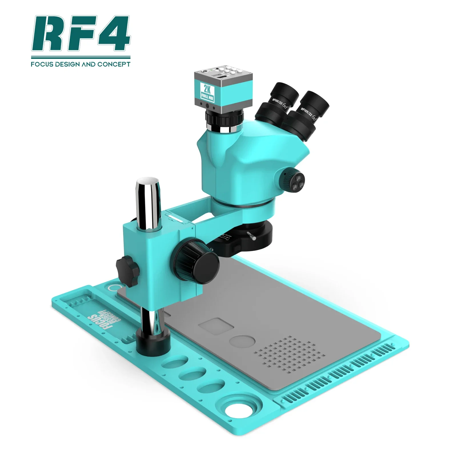 RF7050TVD2-2KC1 stereo trinocular zoom 2K FULL HD camera 7-50x microscopes Sculpture, jewelry, insects, surgery