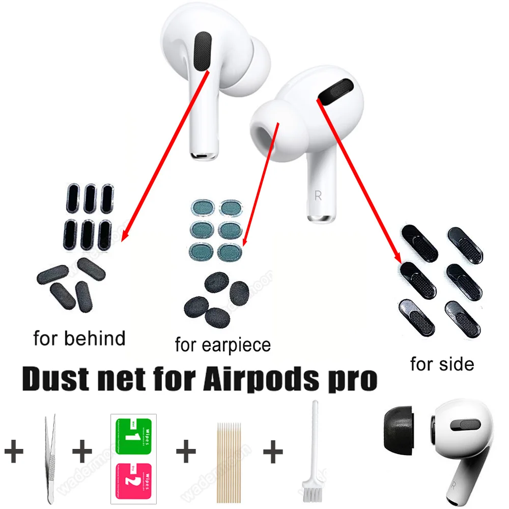 Replaceable Dust Filter Port Dust Stickers Adhesive Earpiece Dust Net Sound Outlet Clean Net Handset for Airpods Pro Earphone