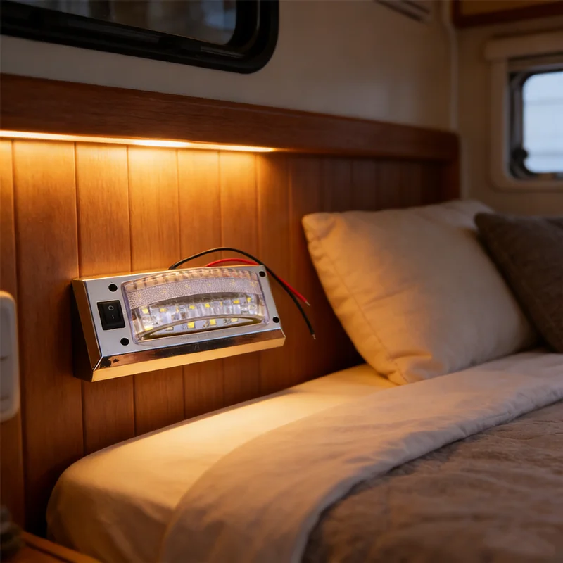 Essential Interior Light for Mobile Living 12-24V LED Panel with Switch, Ideal for RVs, Campers Work Vans or Marine Applications