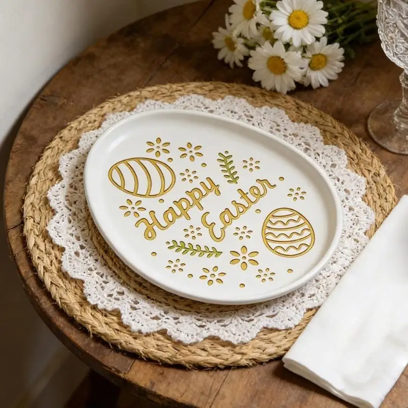 

Ornamental Hare Silicone Mold Jewelry Storage Tray Moulds for Making Plate