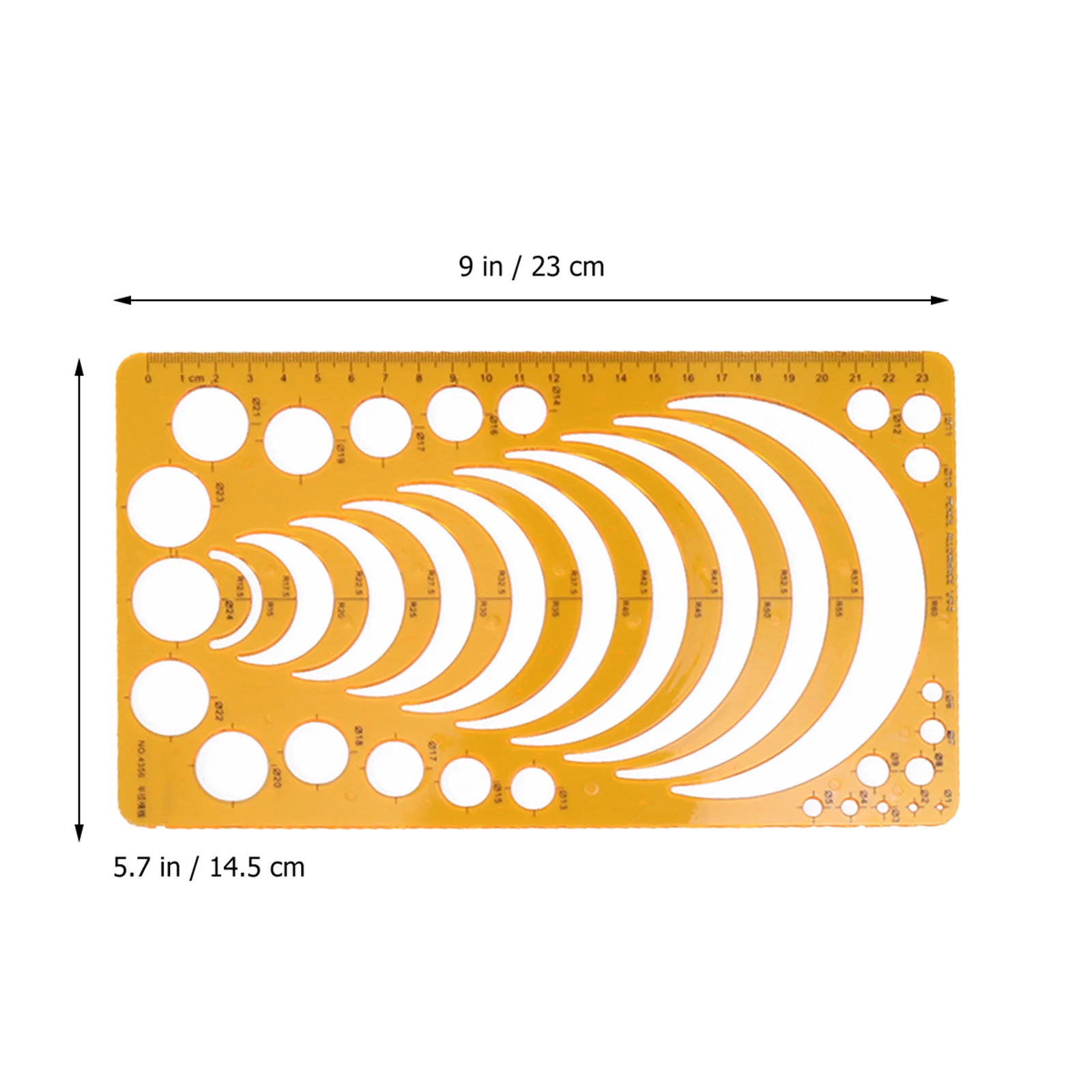 مجموعة مساطر منحنية مكونة من 4 قطع أداة قياس قالب الخطة الموسعة باللون البرتقالي الشفاف لصياغة العمارة بتصميم المكتب