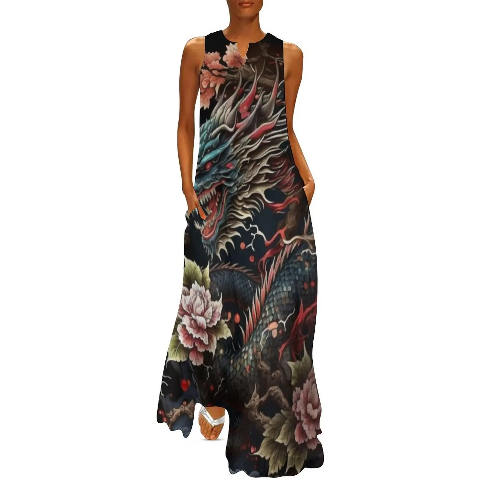 

fortune dragon Long Dress Clothing female dress party evening elegant luxury celebrity women dress