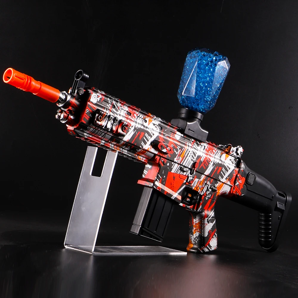 SCAR 7.4VElectric Gel Ball Blaster Toys, Blaster automatico ecologico con schizzi, adatto per giochi di tiro all'aperto