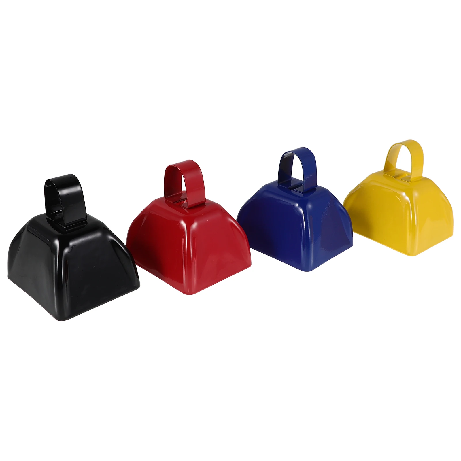 

4 Pcs Cow Bell Hand Cowbells with Handle for Events Football Baseball Noisemaker Parties Gatherings Cheering Holidays