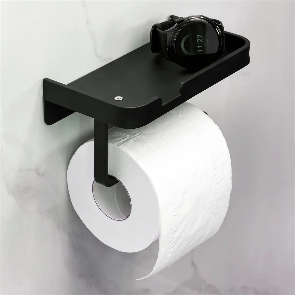 

1 Piece Household Items Toilet Paper Or Phone Storage On The Edge Of The Bathroom Toilet 2-In-1 Dual Use Bathroom Storage Rack