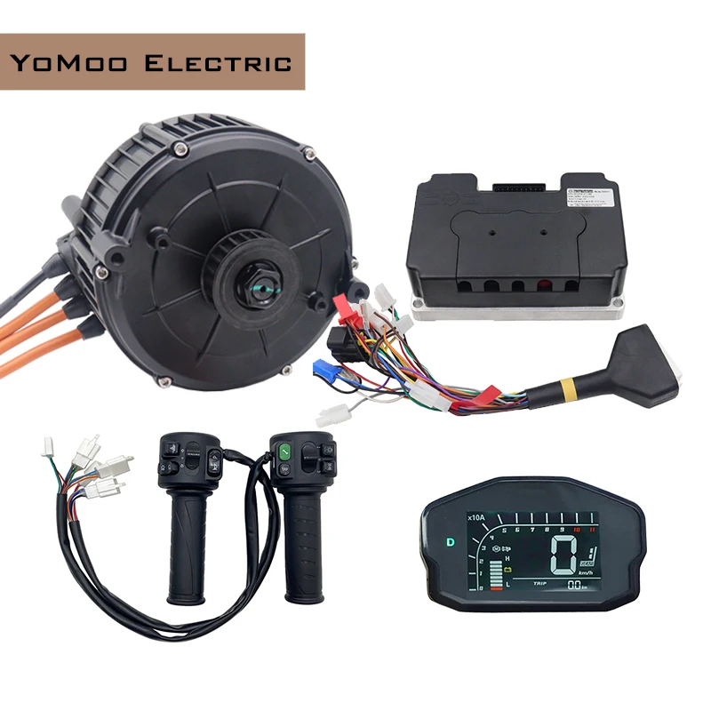 QS165 5KW 35H PMSM Mid Drive Motor Peak 10KW With FarDriver ND72450 Controller With DKD Display And T08 Throttle For E-Dirt Bike