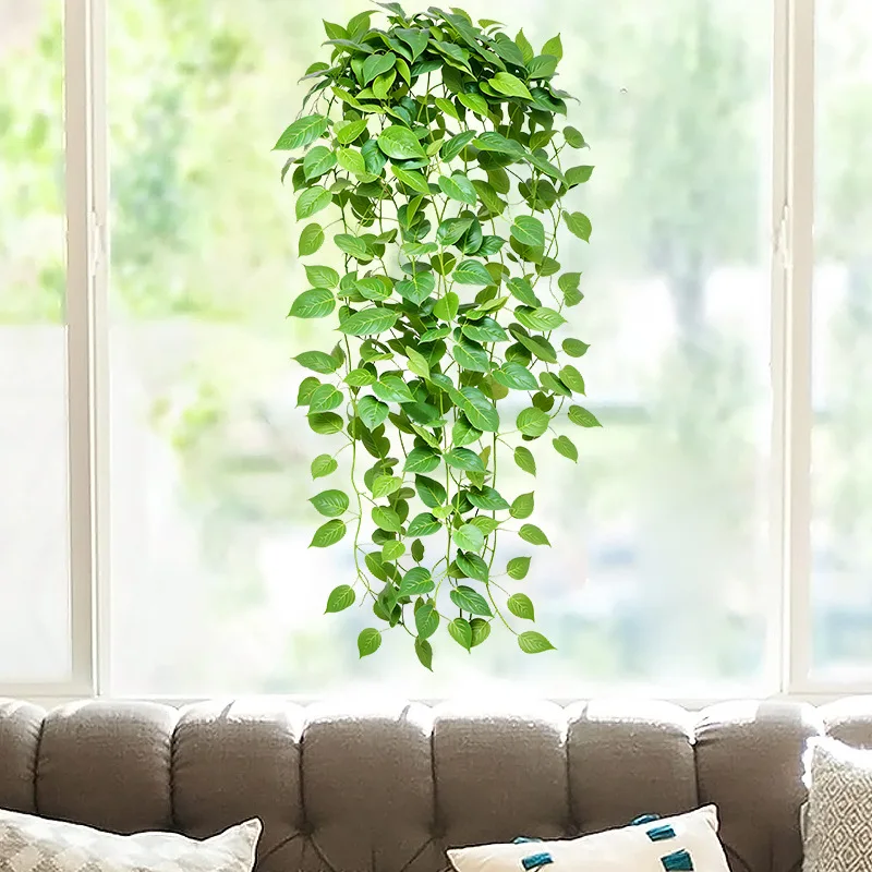 

Mini Hanging Leaf Window Sticker - Fresh Green Plant Decal for Glass/Living Room/Bedroom, Self-Adhesive Nature-Themed Decor