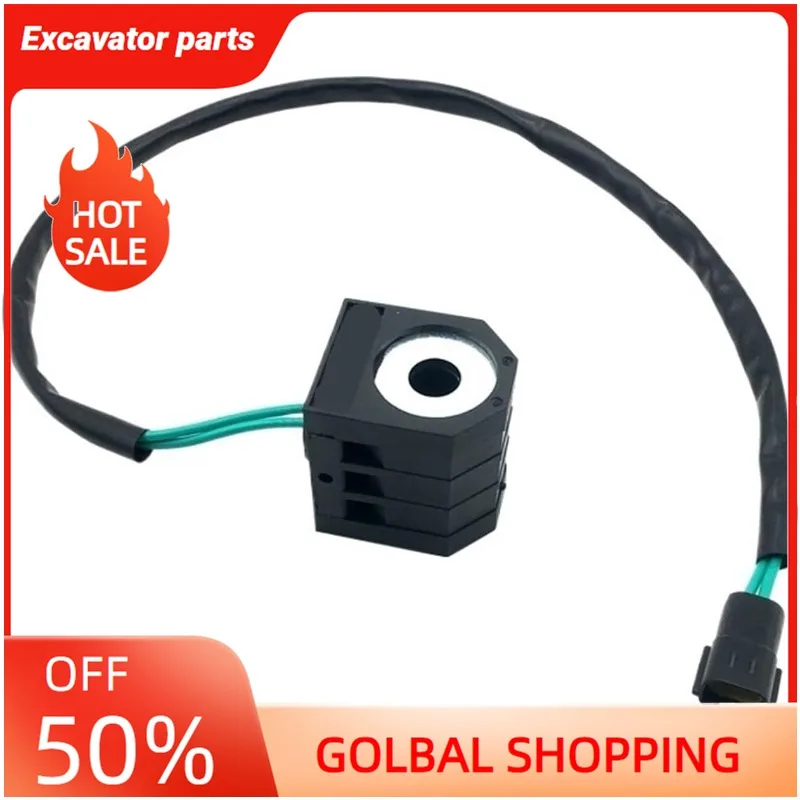 

Катушка электромагнитного клапана экскаватора 24 В 12 В DH150-7 DH220-5 DH215-7 DH235 (24 В постоянного тока)