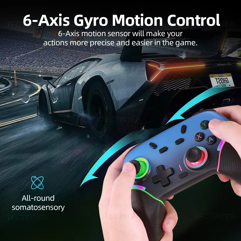 Controlador inalámbrico Bluetooth para Nintendo Switch 2/PS3/PS4 consola Gamepad para Android/IOS teléfono inteligente PC Joystick Controle