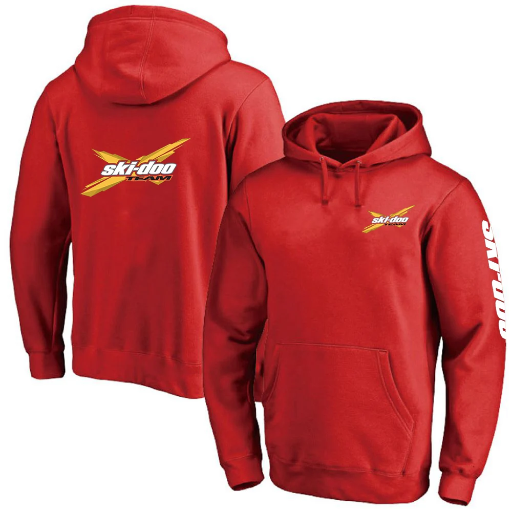 2024 New Printing Men Ski Doo Can-am Spring and Autumn Style Solid Color Pullover Hoodies Loose Fashion Clothing Hooded Tops