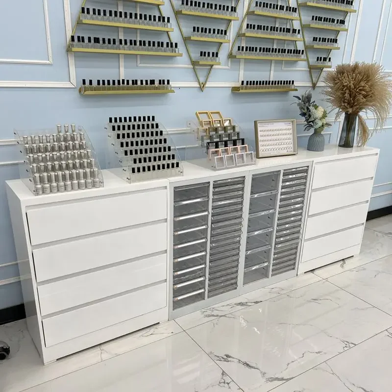 JJJJNail And Eyelash Shop Display Cabinet Nail Polish Glue Locker Nail Shop Floor Cabinet