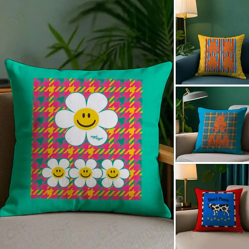 

Colorful Cute W-wiggle wiggle Pillow Case Custom Printed Brushed Fleece Pillow, Baby Skin-Touch, Eco-Friendly Dye-Sublimation Cu