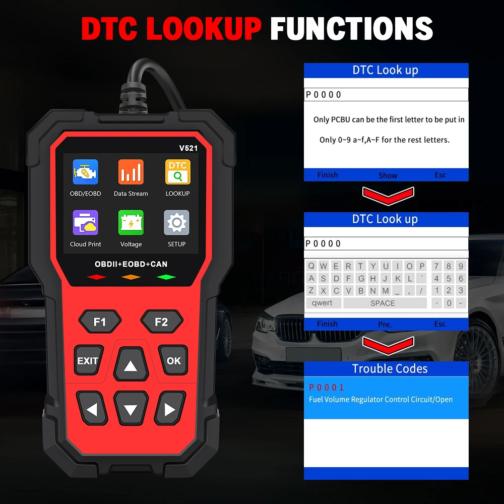 2024 Newest OBD2 Car Diagnostic Scanner Tool Live Data Code Reader Clear Engine Fault Code Professional Mode 8 6 ELM327