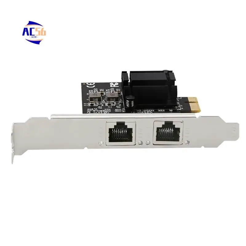 

AC56-PCIE To 2-Port 2.5G Gigabit Network Card Server Desktop Soft Routing 2500M High-Speed RJ45 RTL8125BG