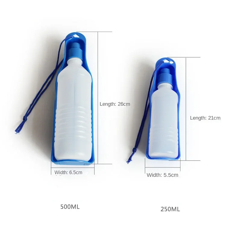 Portable Plastic Water Bottle for Pets, Folding Drinker, Drinking Water Feeder, Bowl for Dogs, Outdoor Travel