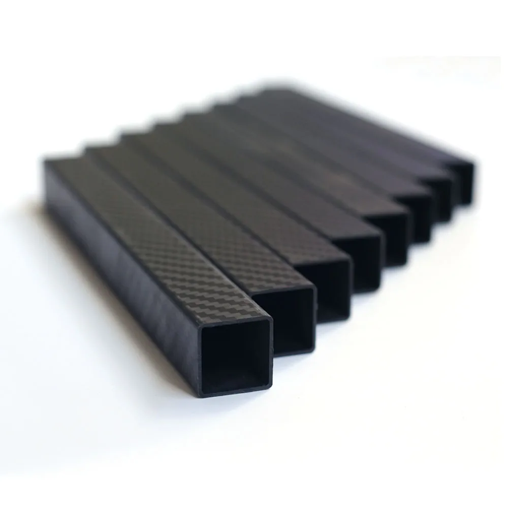 1Pcs Rectangle 3K Full Carbon Fiber Square Tube Twill Matte High Strength Pipe Length 500mm OD 10mm 15mm 20mm 22mm 25mm 30mm