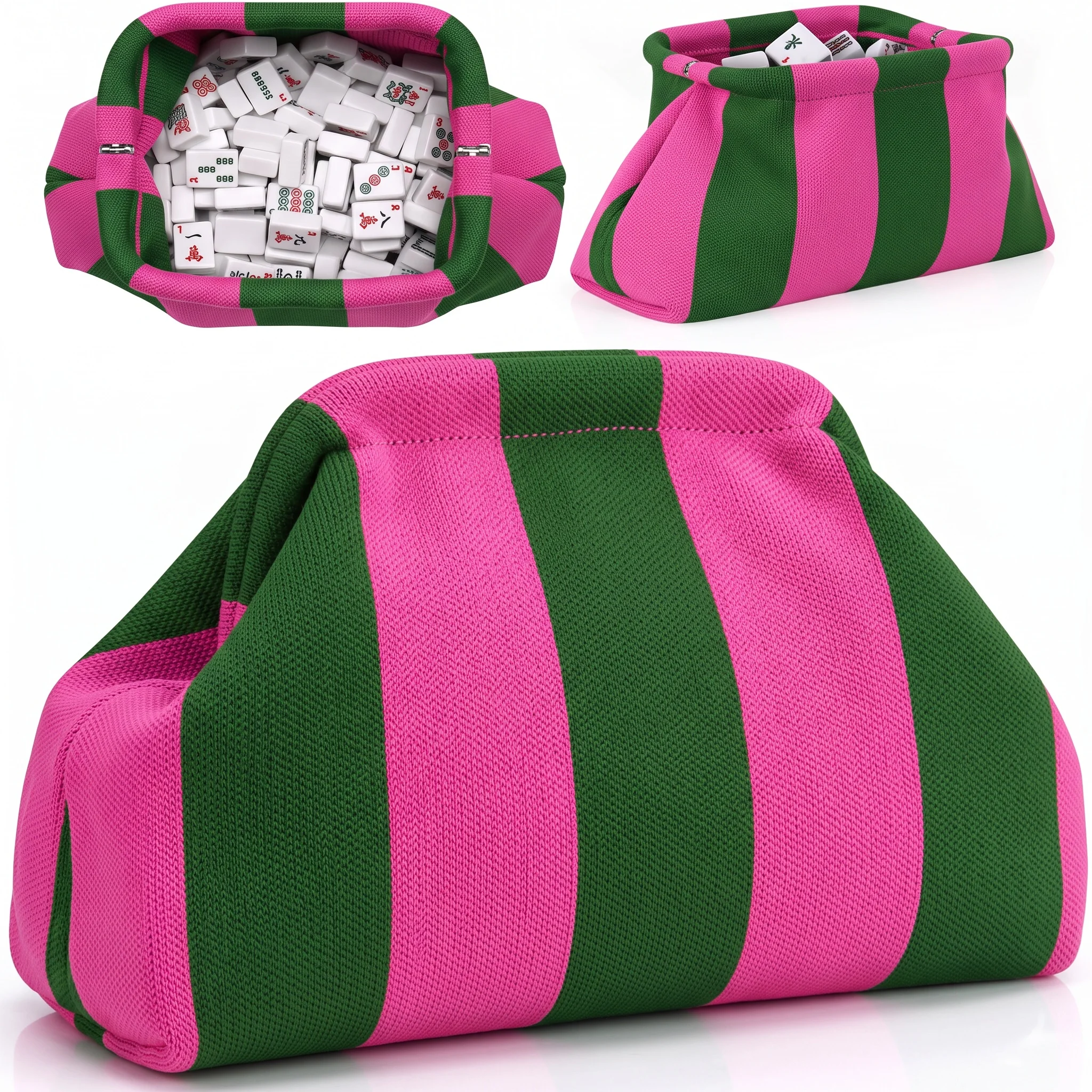 Women'S Best Bags For Travel - Pomelo Best レディース ストライプ ニット クラッチ
