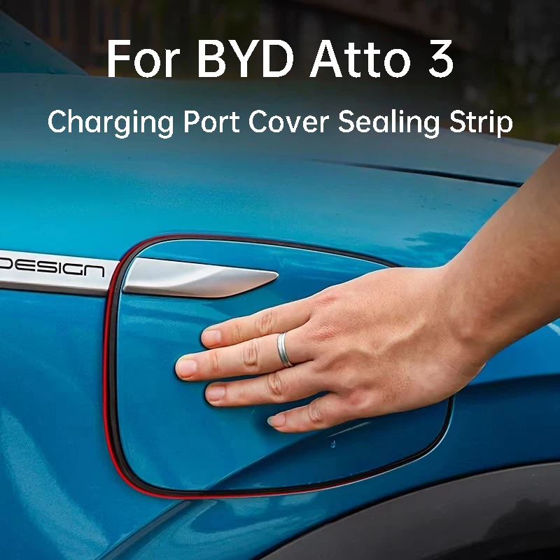 

For BYD Atto 3 YUAN PLUS Car Charging Port Cover Sealing Strip Silicone Ring Waterproof Dustproof Protective Accessories