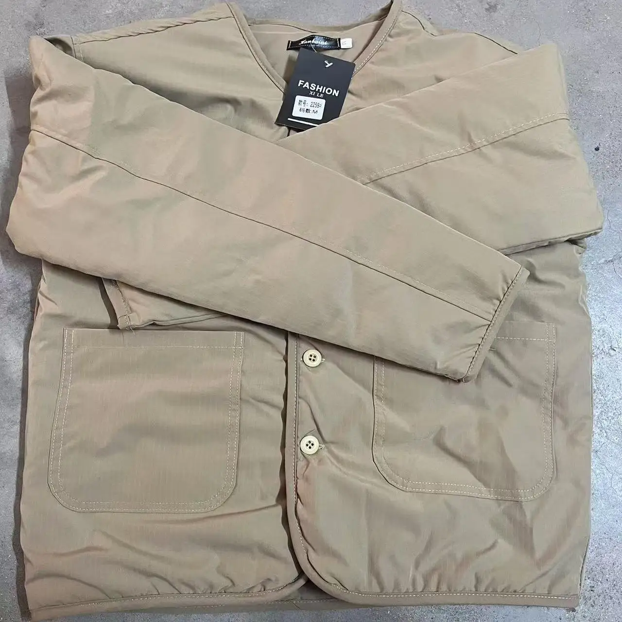 

Retro Japanese Sle ex Cotton Jaet Diamond Pattern Outdoor Sports Coat Thiened Stand Fit ort Sve Casual Wear