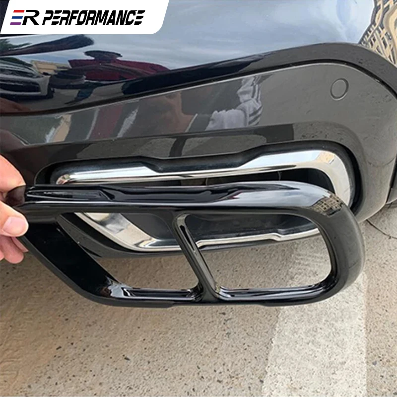Cars Accessories Stainless Steel Exhaust Tailpipe Cover Auto Modified Parts Output Cover Muffler Fit For BMW 19-23 X5 X6 X7