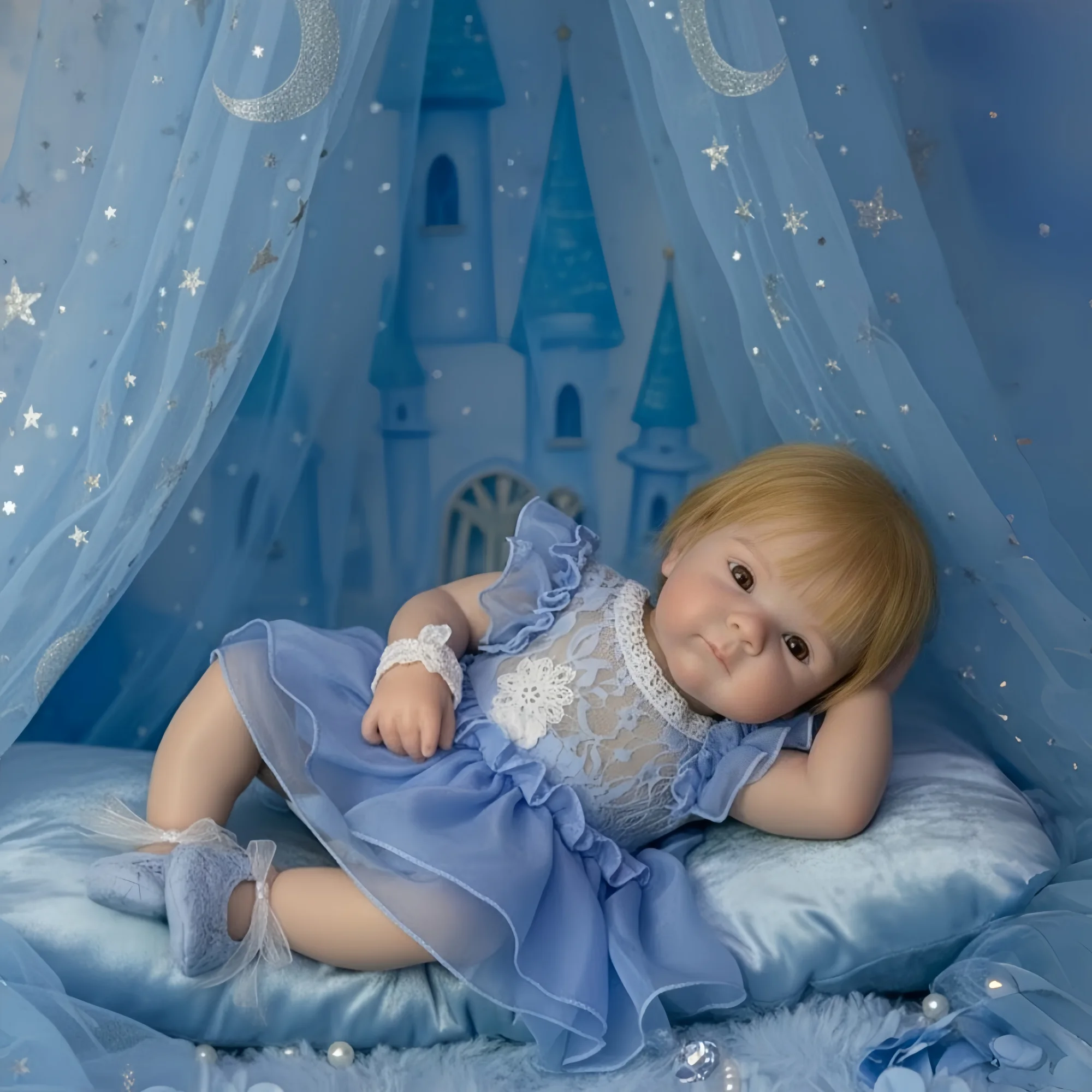 Leuke Kan Open Mond 18Inch Geworteld Haar Bettie Siliconen Meisje Pop Al Geschilderd Soft Touch Waterdichte bebe reborn pop Voor Kinderen