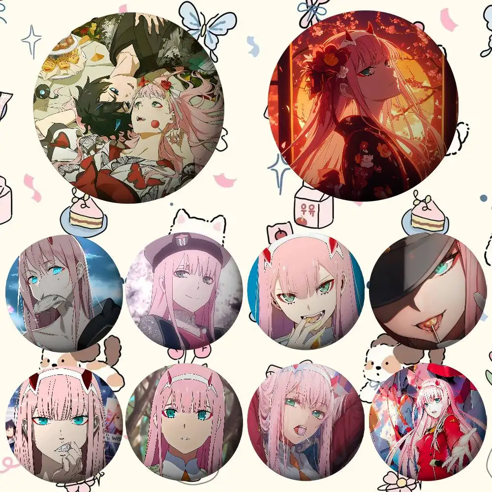 Darling In The FranXX Zero Zero Two Cover Broschen Lustiges Meme-Abzeichen Modeschmuck Geschenke