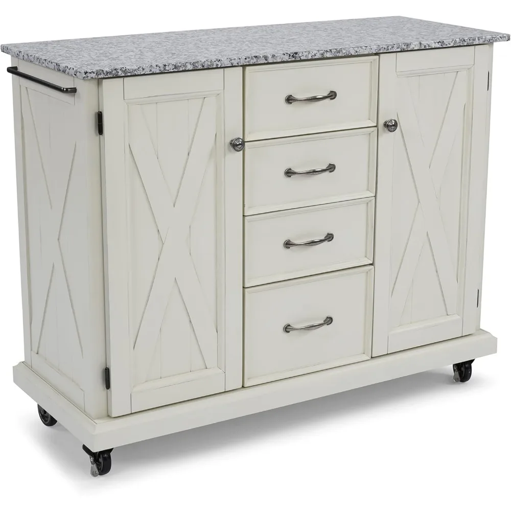 Seaside Lodge Granite Top Kitchen Cart