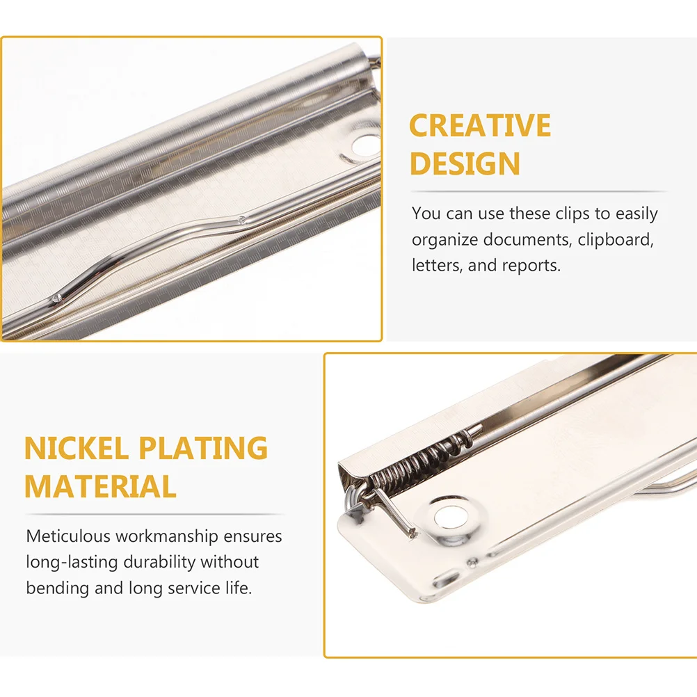 

6Pcs Alloy Clipboard Clips Metal Board Clips Mountable Clipboards Fixing Clip School Office Supplies Clip for Boards