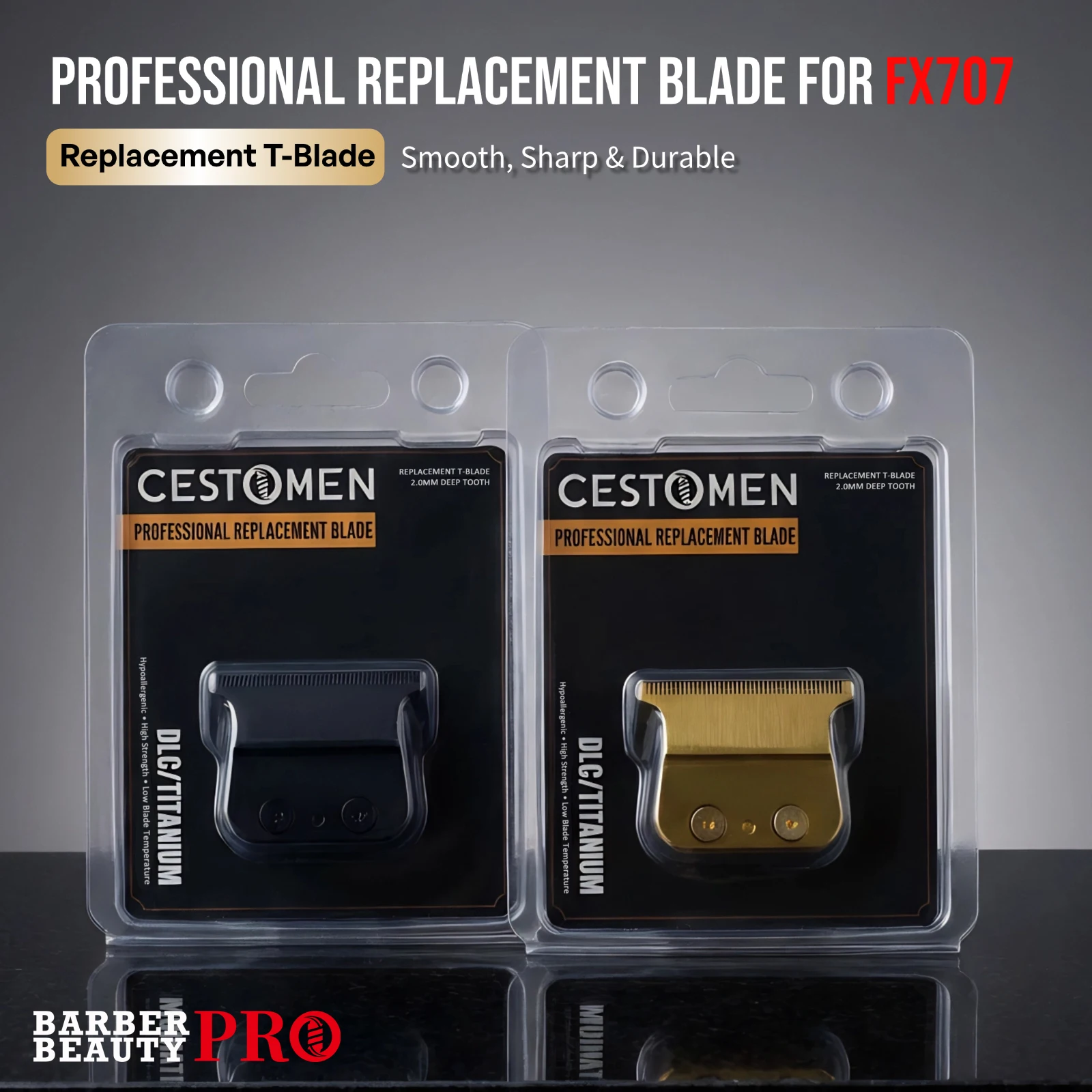 Professional FX707 Replacement T-Blade Fits For Babyliss All FX787 FX726 Hair Cutter Machine Barber Trimmer Clipper Blade Set