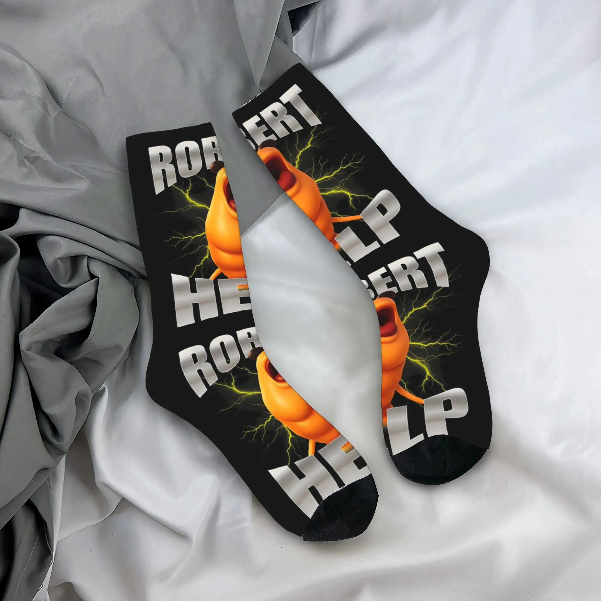 

Повседневные носки для скейтборда Robert Help Marcus The Worm, длинные носки из полиэстера для женщин и мужчин, дышащие