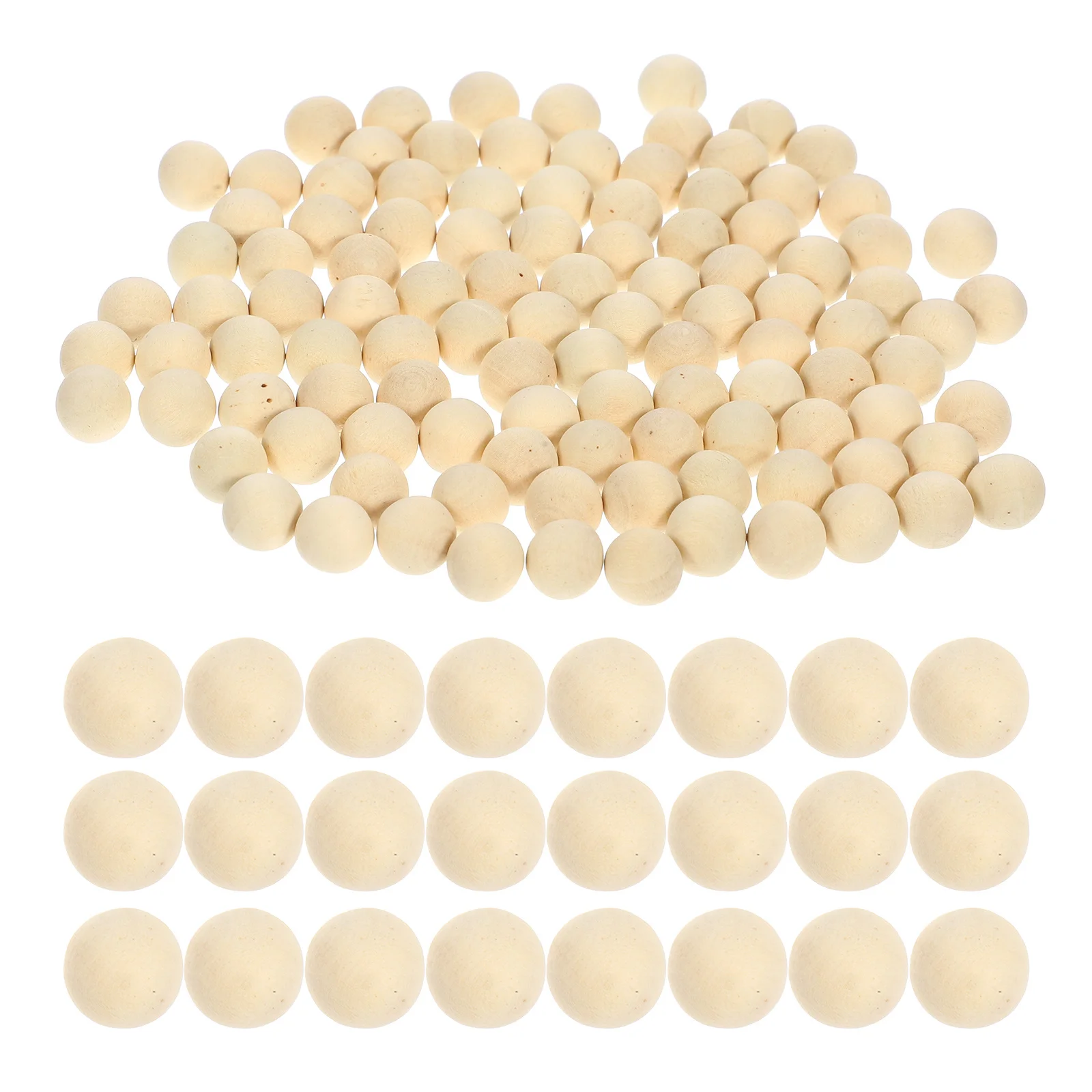 

100Pcs Unfinished Round Wooden Balls Smooth Wood Sphere DIY Craft Wood Balls Decorative for Projects Wooden Ball