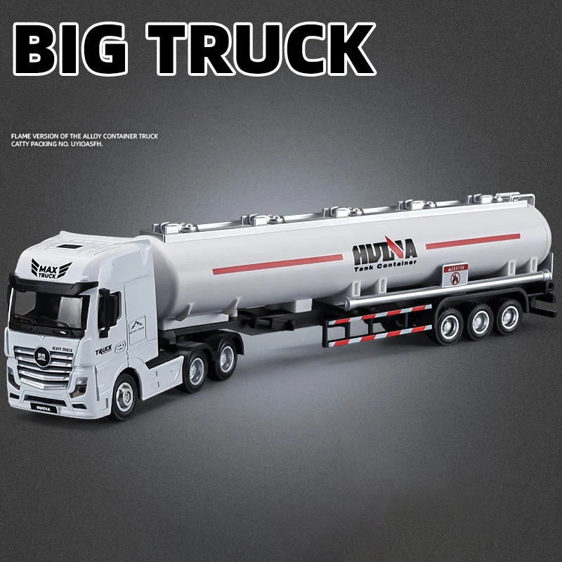 1/50 Diecast Alloy Truck Toy Fuel Tank Car Car Model Removable Engineering Transport Container Lorry Vehicle Toy For Boys