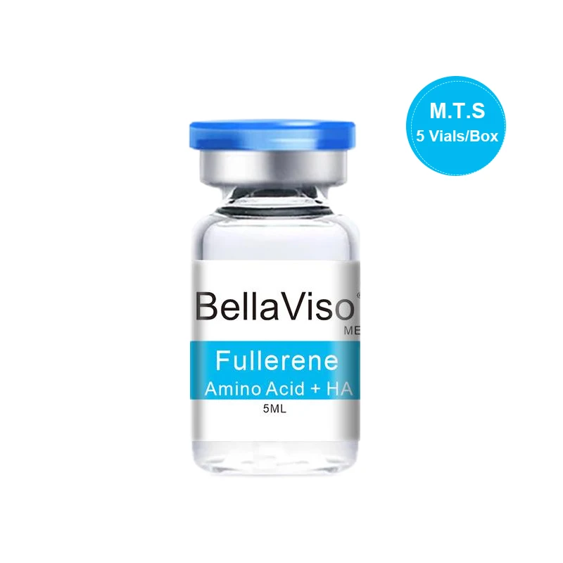 BellaViso Fullerene Facial Serum Skincare Amino Acid Hyaluronic Acid MTS Antioxidant Revitalization Face Essence 5mlx5 Vials/Box