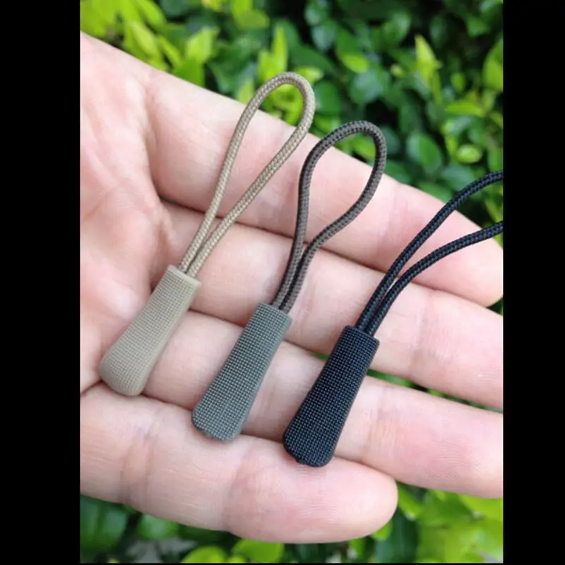5 Pçs/lote Zipper Puxa Cord Rope Termina Zip Lock Clipe Fivela de Plástico Para Sacos de Roupas Acessórios Atacado Cor Aleatória