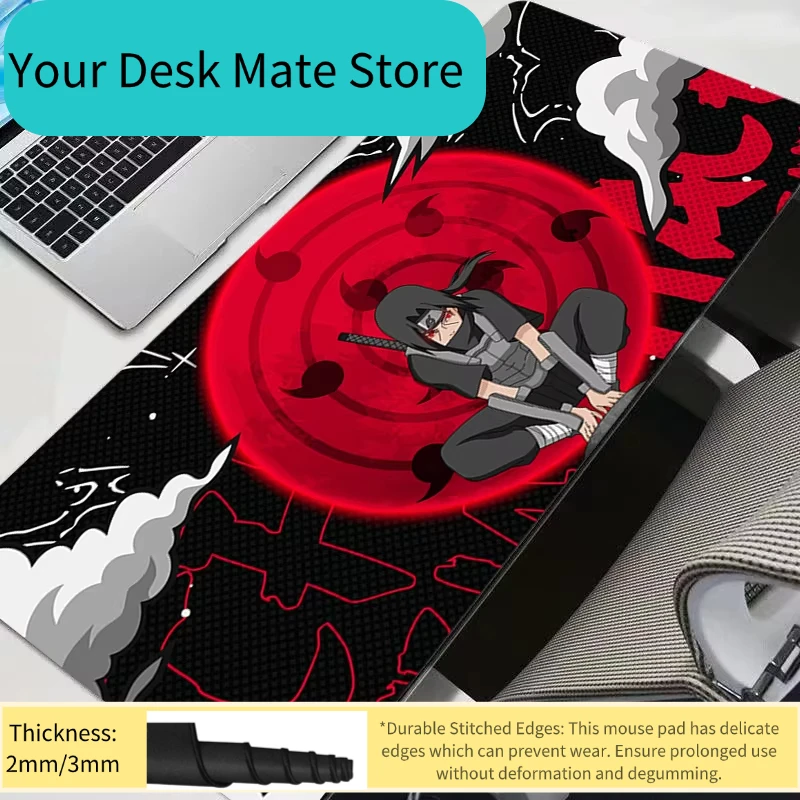 Mouse Pad Notbook Gamer Keyboard NonSlip Rubber Computer Carpet Uchiha Itachi Madara N-Naruto Uzumaki Desk Mat PC Gamer MousePad