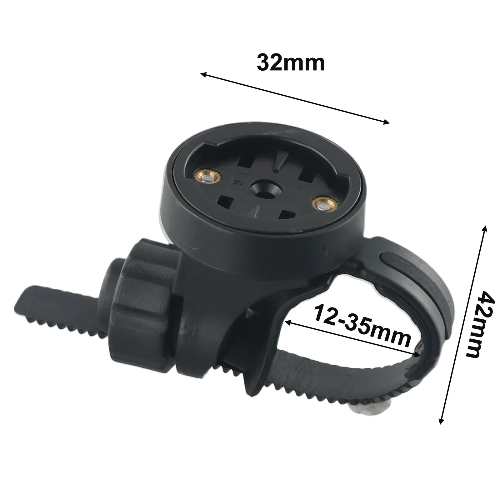 Bicicleta computador Mount Holder para Garmin bicicleta, luz dianteira, guidão, rotação, ABS, preto