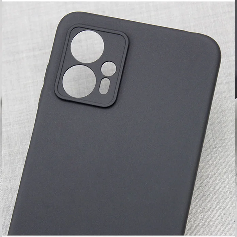 For Moto G23 Case Matte Silicone Soft TPU Back Cover Coque For Motorola Moto G13 G53 G73 G 23 Case Black Bumper for Motorola E13