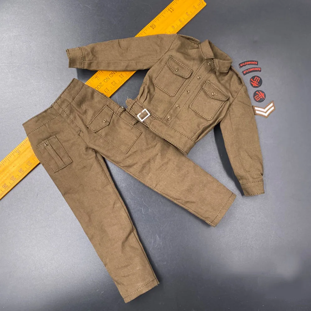 

UJINDOU UD9013 1/6 WWII Series The British Commando Of Year 1944 War Dress Suit Tops Pant With Badge Rank Stripes For Collect