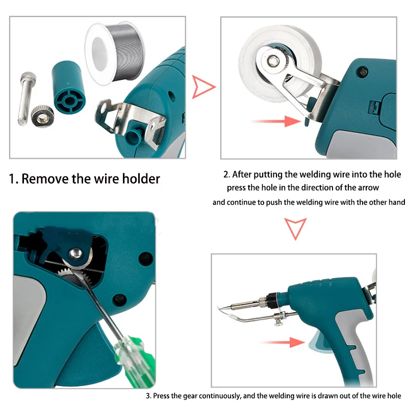 Portable Cordless Soldering Gun For Makita/DEWALT/Milwaukee/Bosch 18V Battery Electric Solder Gun Electric Soldering Iron