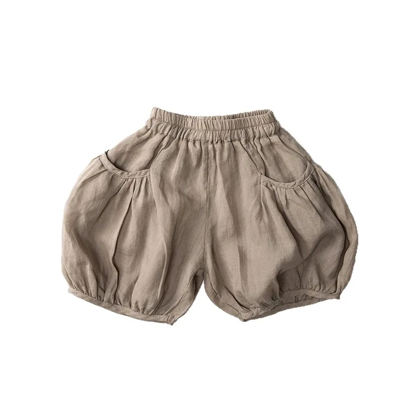 2025 Summer New Children Casual Shorts Thin Cotton Boys Girls Versatile Breathable Middle Pants Baby Loose Shorts Kids Clothes