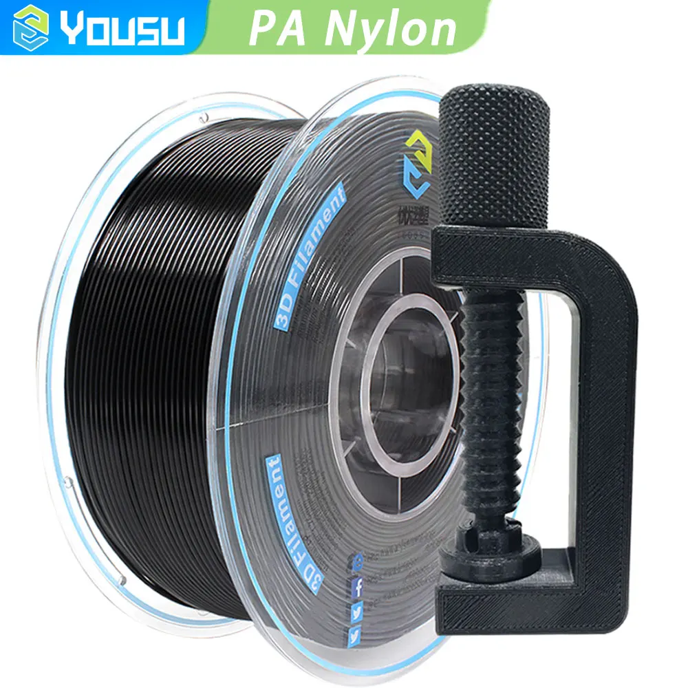 Yousu PA Nylon FDM 3D Printing Filament 1.75MM 1KG High Tensile Strength Industrial Design Artwork Corrosion Resistant