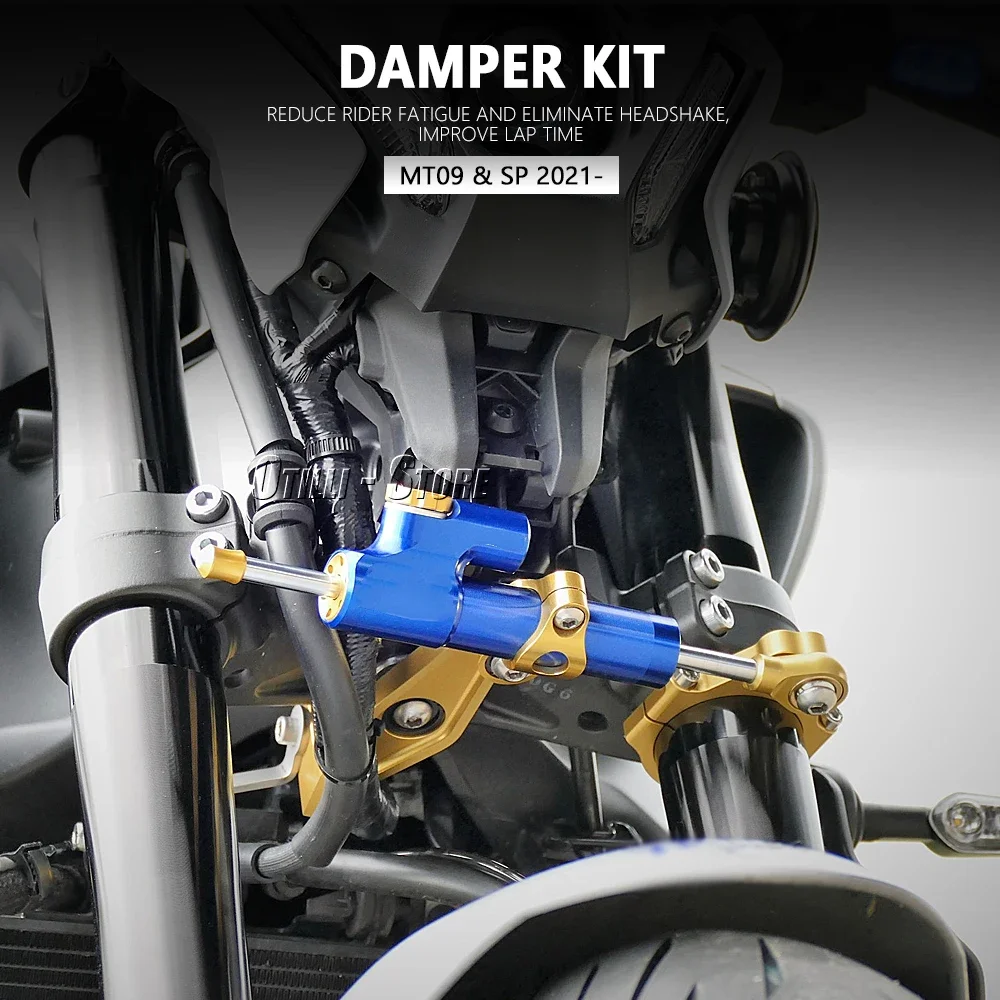Motorcycle Steering Damper Bracket Stabilizer Support For YAMAHA MT 09 MT09 SP 2021 2022 2023 Speed Wobble Safety Accessories