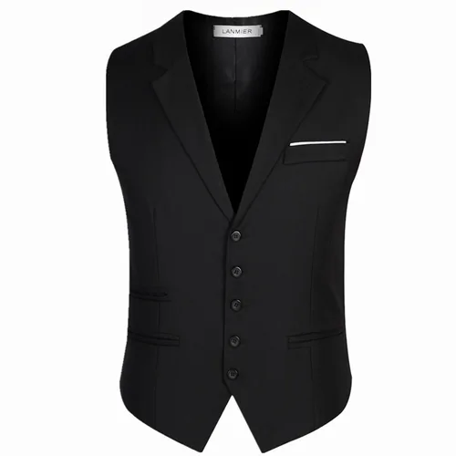 Imagen 2 del producto Chalecos de vestir para hombre, traje ajustado para hombre, chaleco para hombre, chaleco informal sin mangas para hombre, chaqueta Formal de negocios de talla grande M-6XL