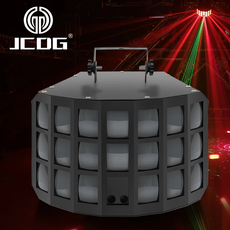 JCDG 50W High Power 3 Layer LED Derby Light RGB Colorful Stage Effect Lights with DMX Flash Bar Lamp for DJ Disco Party Club